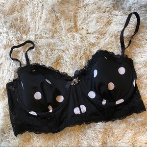 Material Girl Polka Dot Long Line Bra